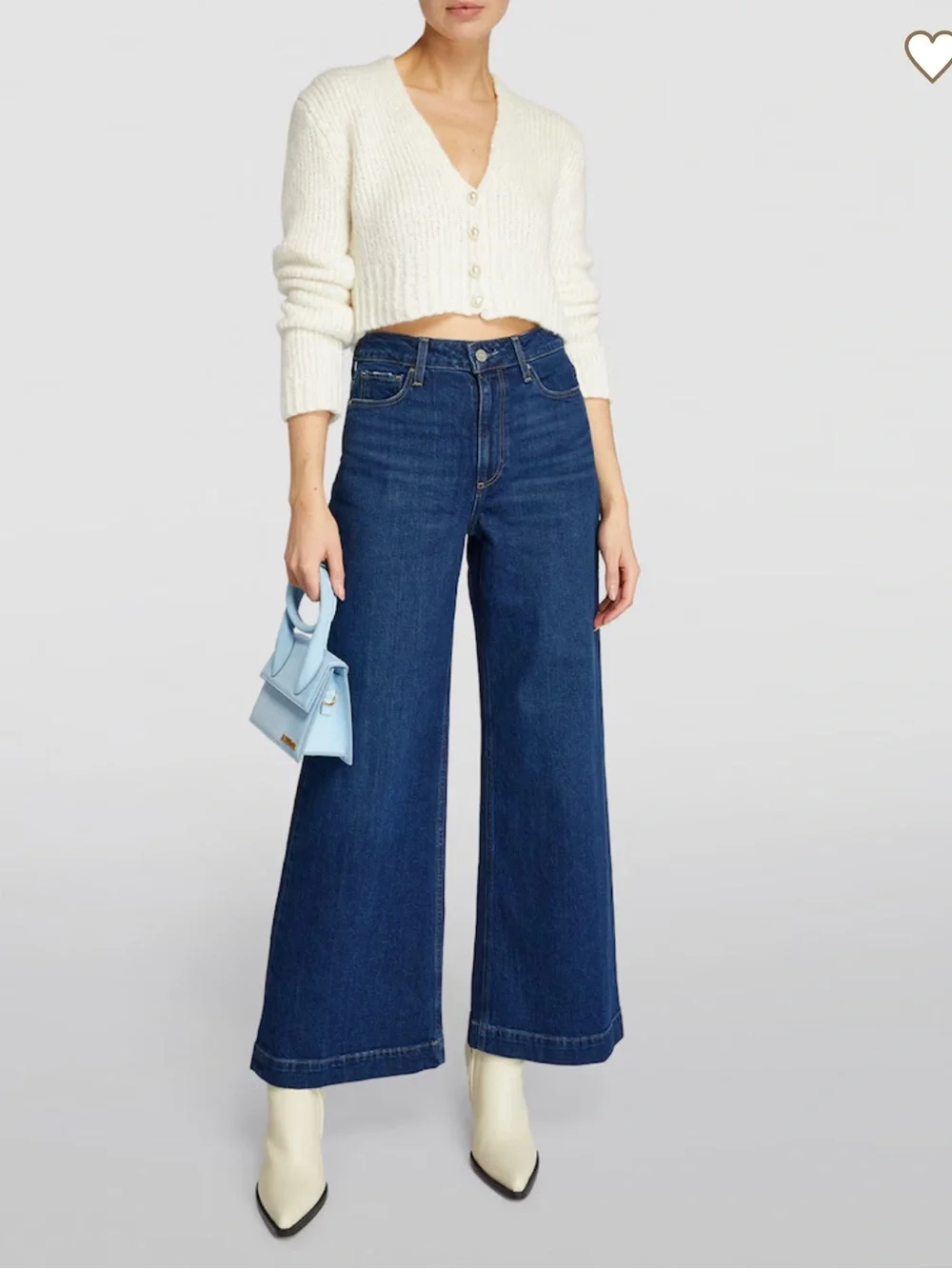 Paige Wide Leg Harper Jeans in Gracie Lou Size 30 - Picture 14 of 14